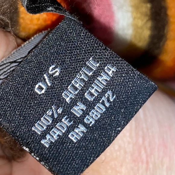 Cejon Striped Multicolored Scarf with Fringe - Picture 5 of 5